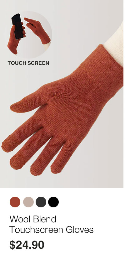 Shop Wool Blend Touchscreen Gloves