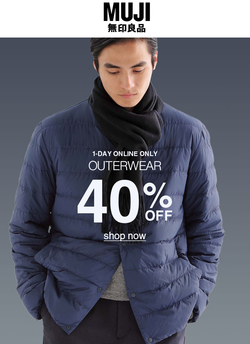 Shop 40% Off Outerwear 1-Day Online Only!