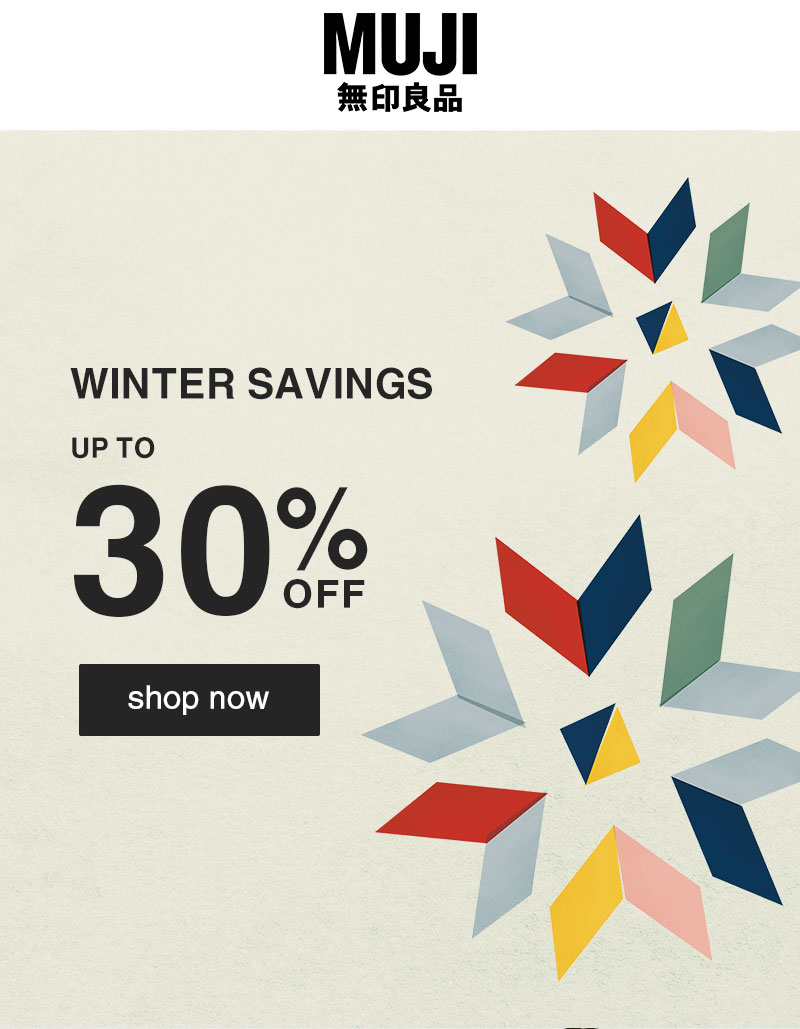 Shop Winter Savings Up to 30% OFF