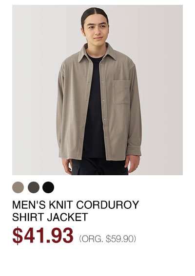 Shop Men's Knit Corduroy Shirt Jacket