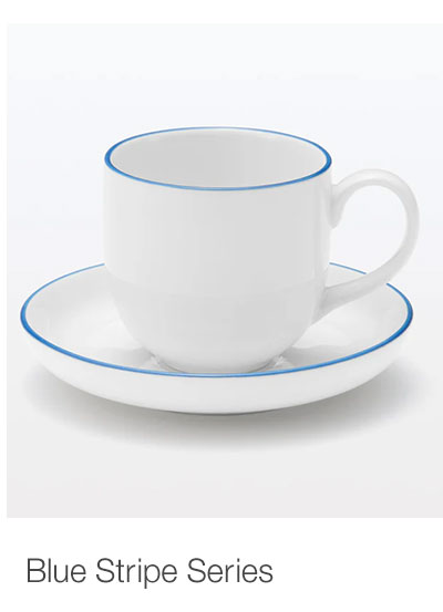 Shop Everyday Tableware Blue Stripe Series