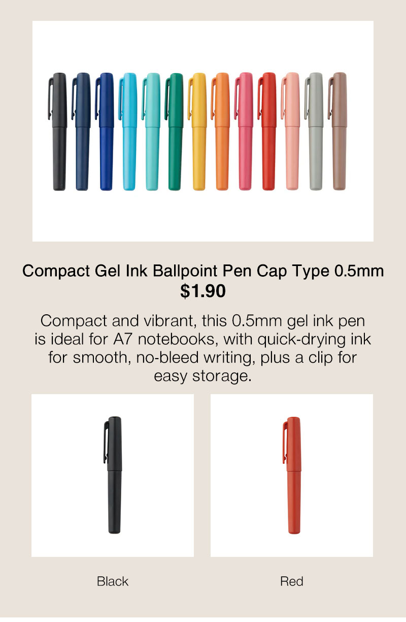 Shop Compact Gel Ink Ballpoint Pen Cap Type 0.5mm