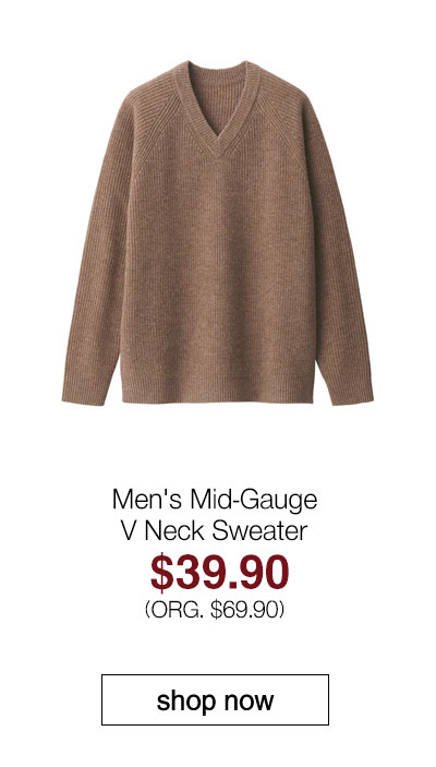 Shop Men's Mid-Gauge V Neck Sweater