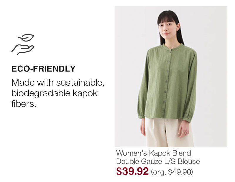 Shop Women's Kapok Blend Double Gauze L/S Blouse