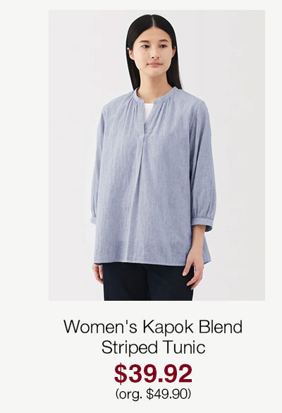 Shop Women's Kapok Blend Double Gauze Striped Tunic