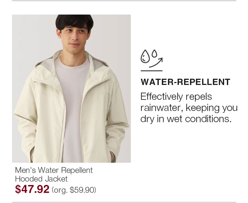 Shop Men's Water Repellent Hooded Jacket