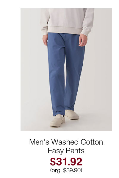 Shop Men's Washed Cotton Easy Pants