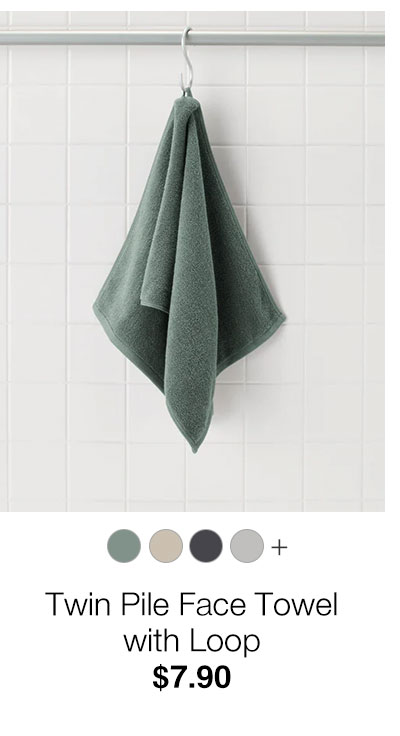 Shop Twin Pile Face Towel with Loop