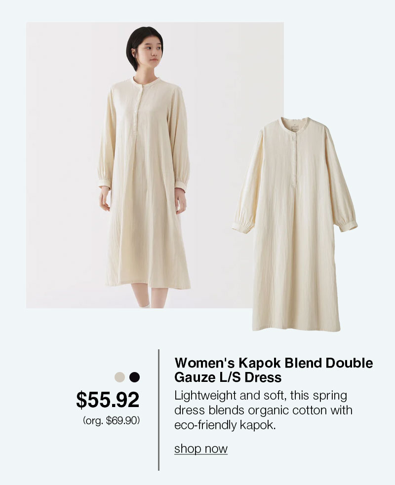 Shop Women's Kapok Blend Double Gauze L/S Dress