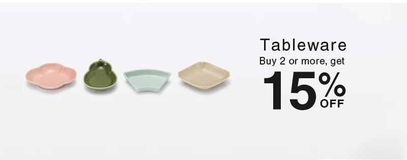 Shop 15% Off Tableware When You Buy 2 or More