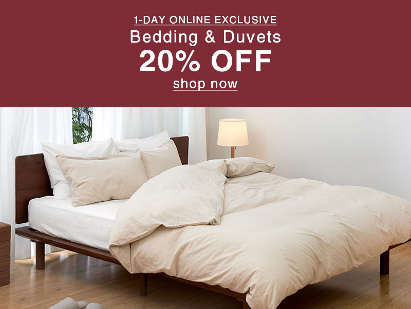 Shop 20% OFF Bedding Today Online Only!