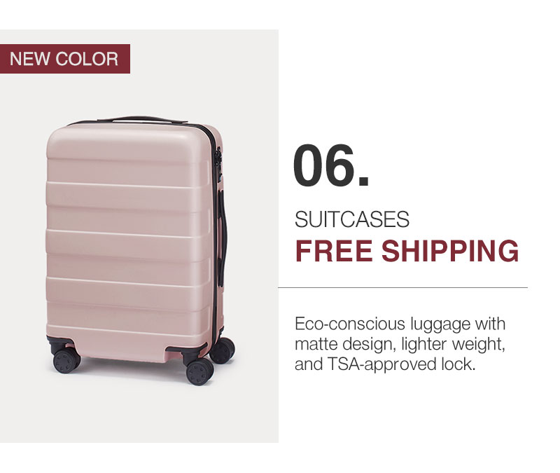 Shop Suitcases Now With Free Shipping Available