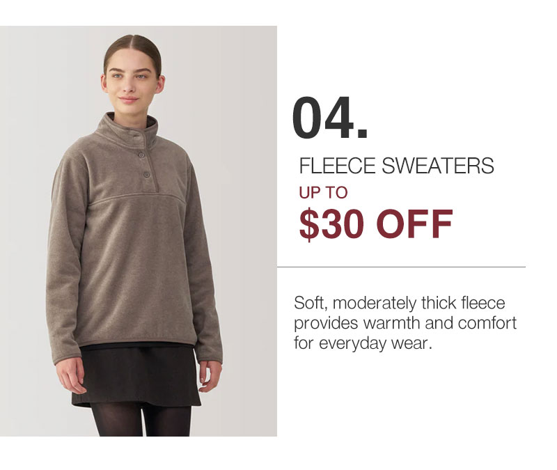 Shop Fleece Sweaters Up to $30 Off