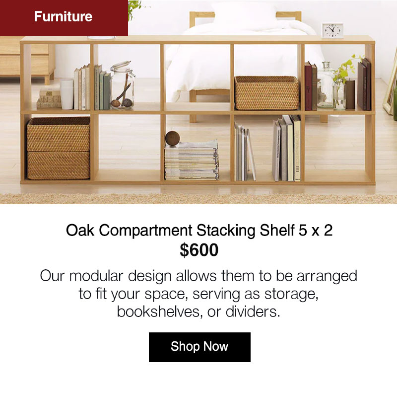 Shop Oak Compartment Stacking Shelf 5 x 2