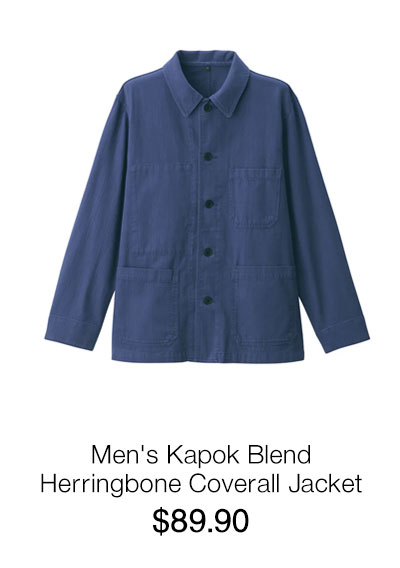 Shop Men's Kapok Blend Herringbone Coverall Jacket