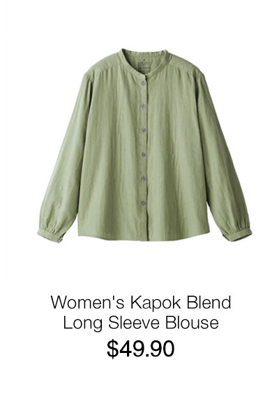 Shop Women's Kapok Blend Double Gauze Long Sleeve Blouse