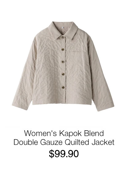 Shop Women's Kapok Blend Double Gauze Quilted Jacket