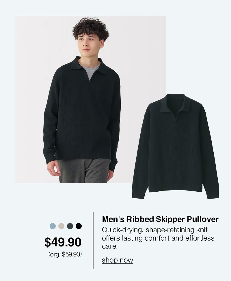 Shop Men's Ribbed Skipper Pullover