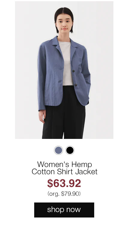 Shop Women's Hemp Cotton Shirt Jacket