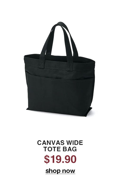 Shop Canvas Wide Tote Bag