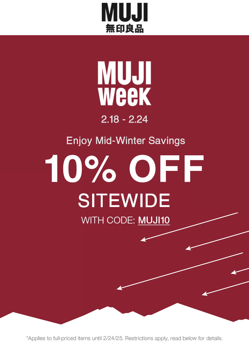 Shop 10% Off Sitewide With Code MUJI10