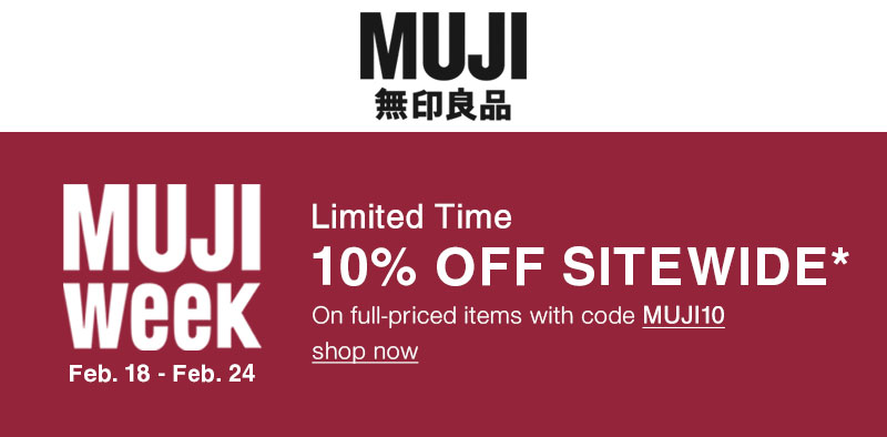 Shop 10% Off Sitewide With Code MUJI10