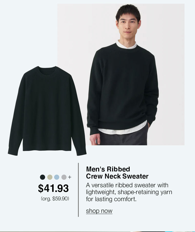 Shop Men's Ribbed Crew Neck Sweater