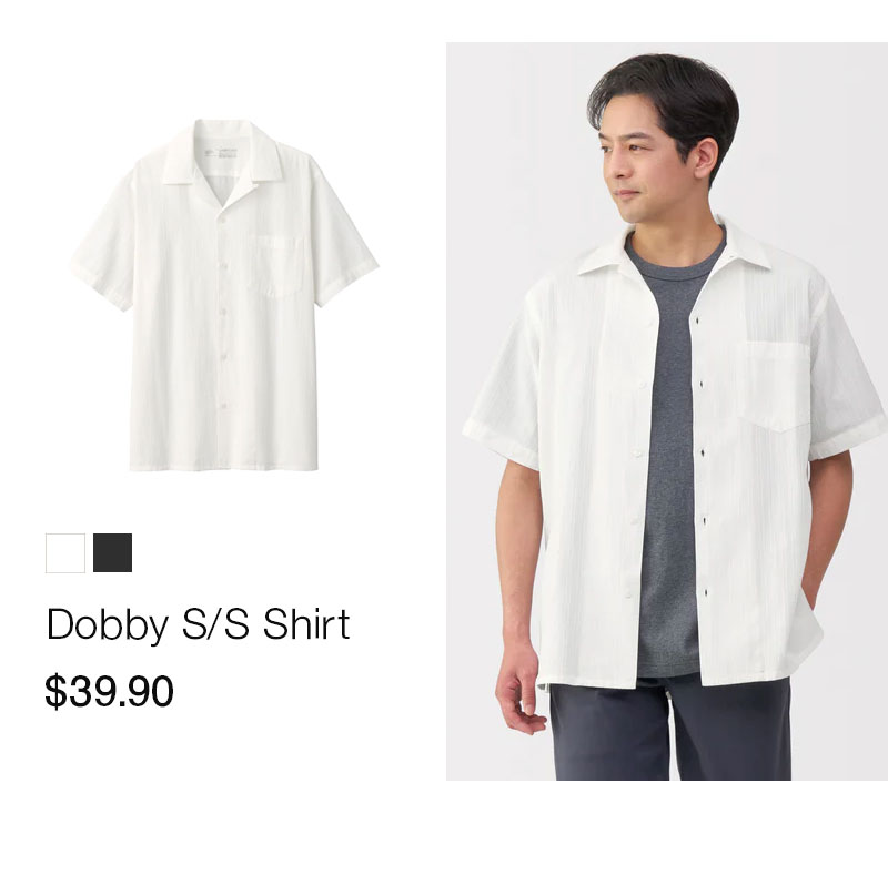 Shop Men's Dobby Open Collar Short Sleeve Shirt