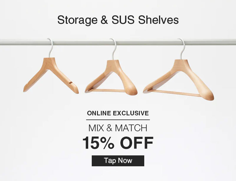 Storage & SUS Shelves: Online Exclusive Mix & Match 15% OFF