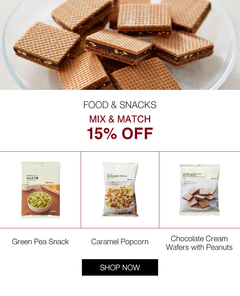 Online Only: Food & Snacks Mix & Match 15% OFF