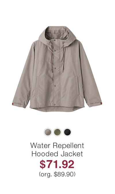 Shop Water Repellent Hooded Jacket