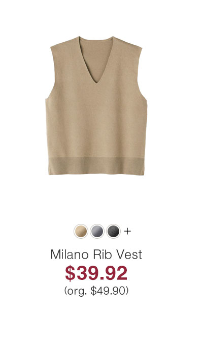 Shop Milano Rib Vest 