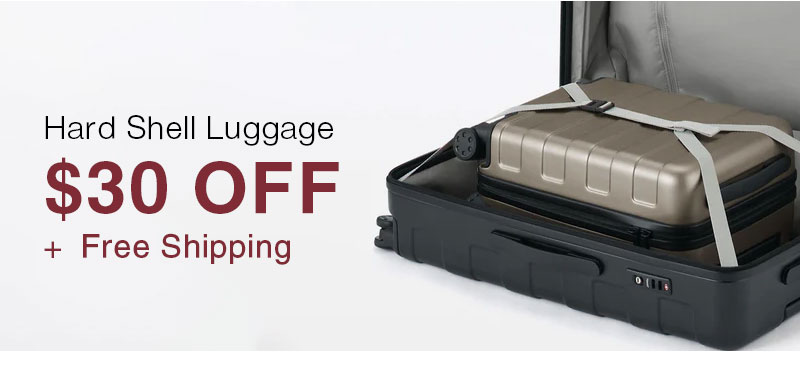 Shop Hard Shell Luggage $30 OFF + Free Shipping