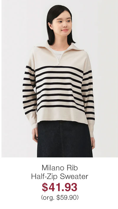 Shop Milano Rib Half-Zip Sweater