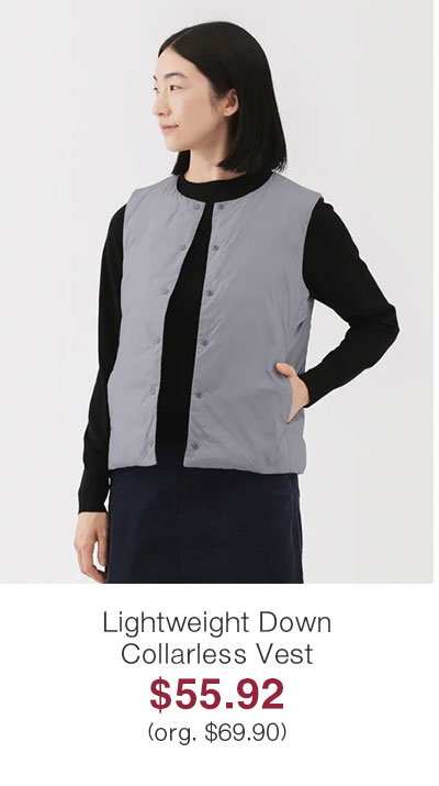 Shop Lightweight Down Collarless Vest