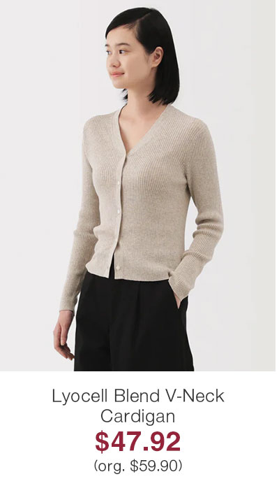 Shop Lyocell Blend V-Neck Cardigan