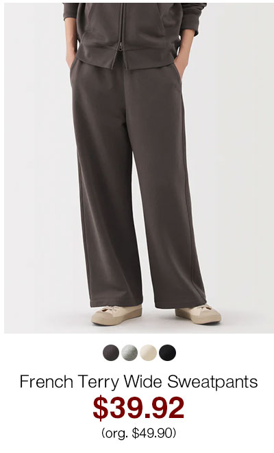 Shop Women's French Terry Wide Sweatpants