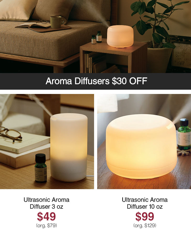 Shop Aroma Diffusers $30 OFF