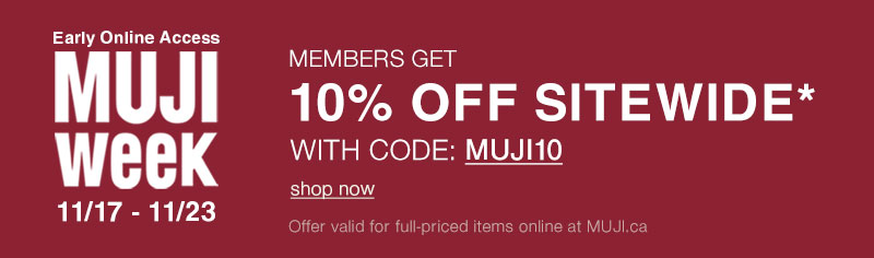 Shop 10% Off Sitewide with Code MUJI10
