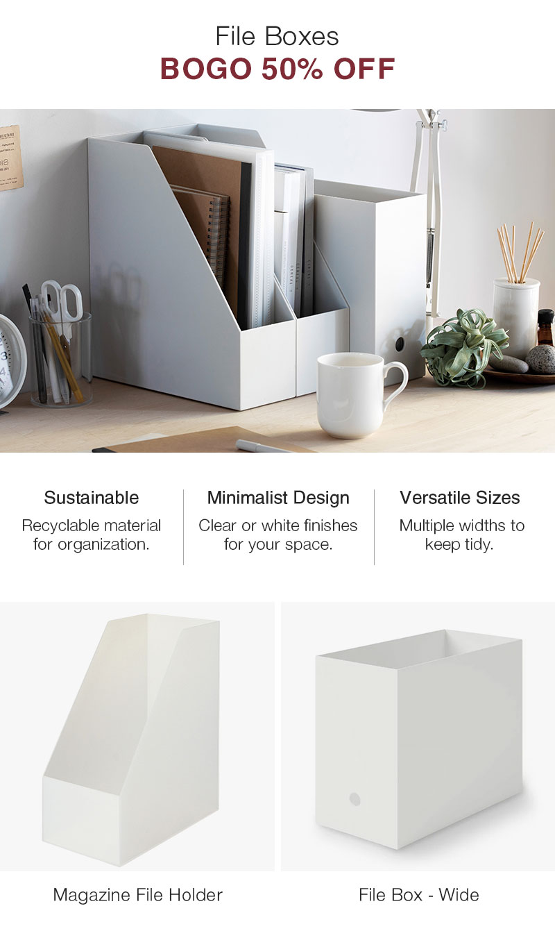 Shop File Boxes BOGO 50% OFF