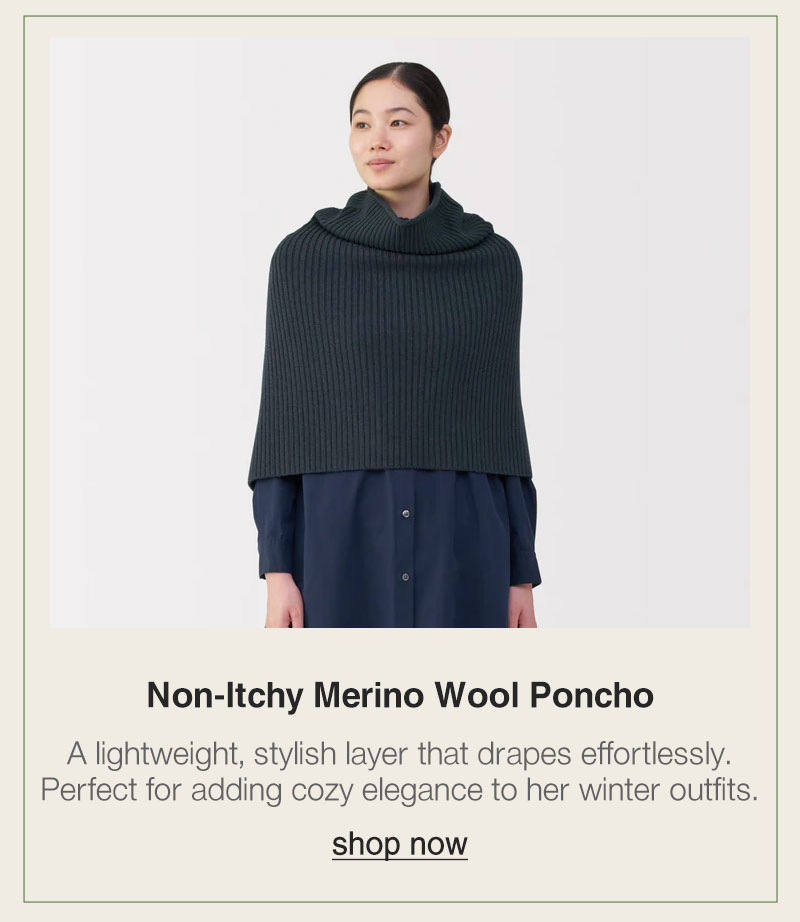 Shop Non-Itchy Merino Wool Poncho