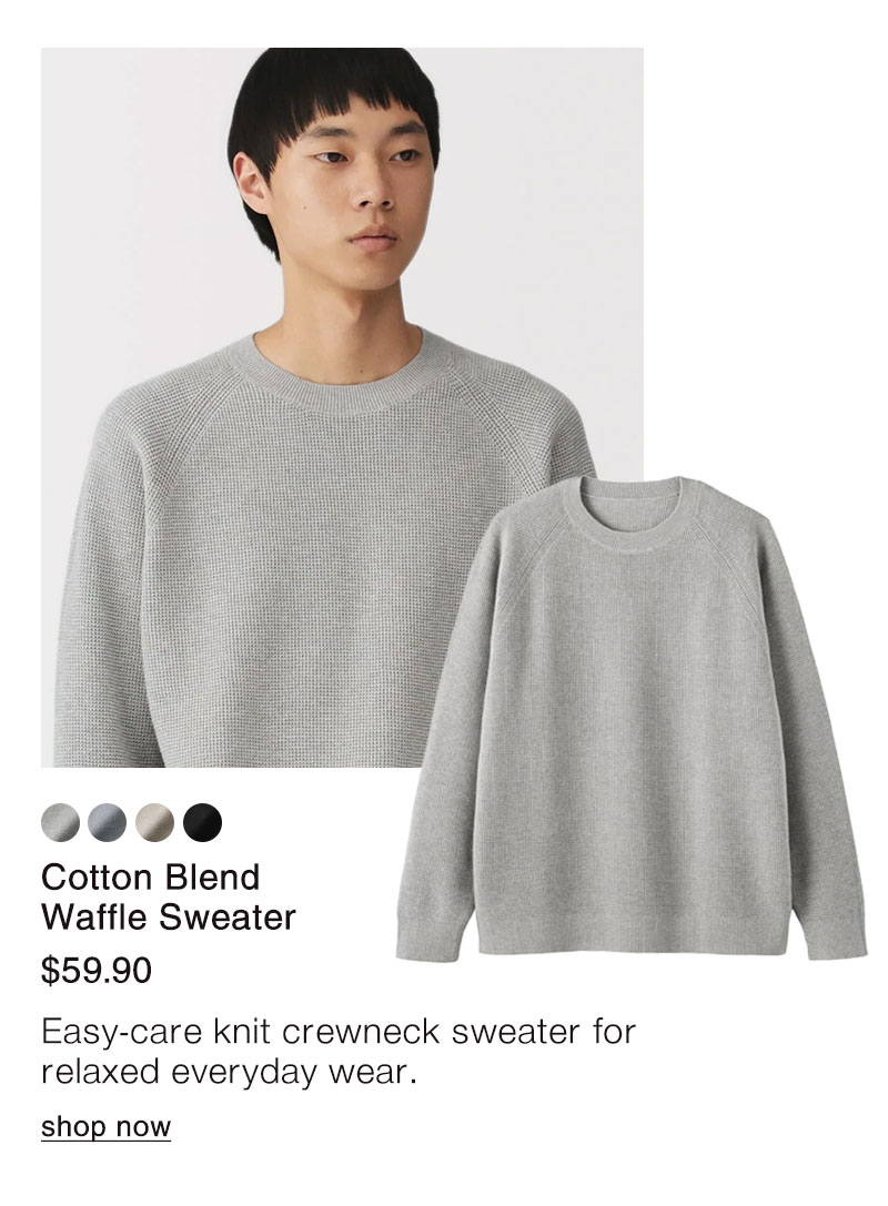 Shop Cotton Blend Waffle Sweater