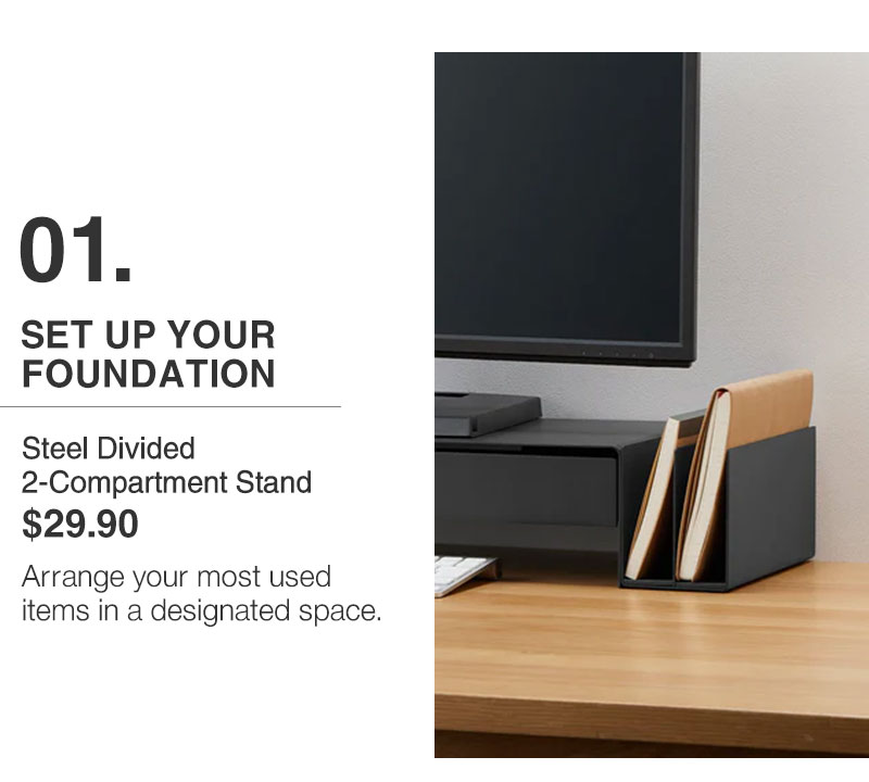 Shop Steel Divided 2-Compartment Stand