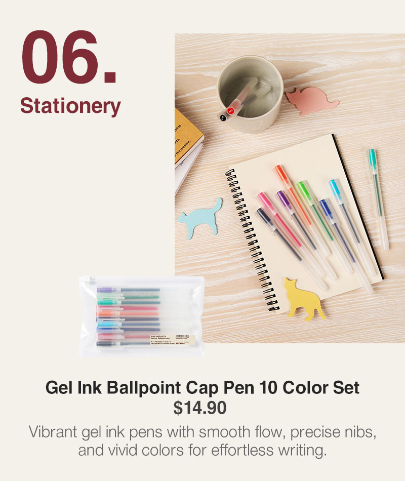 Shop Gel Ink Ballpoint Cap Pen 10 Color Set