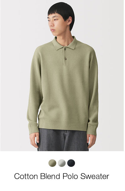 Shop Cotton Blend Polo Sweater