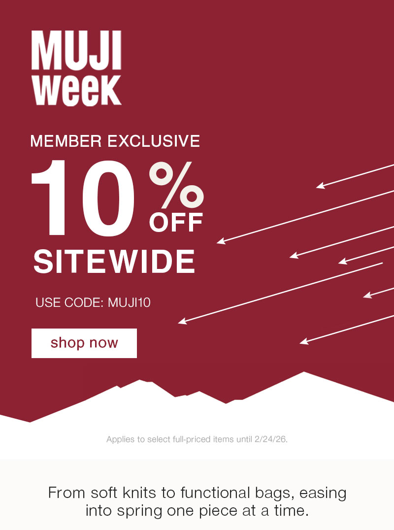 Shop MUJI Week 10% OFF