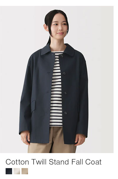 Shop Cotton Twill Stand Fall Coat