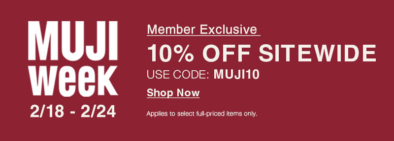 Shop MUJI Week 10% OFF