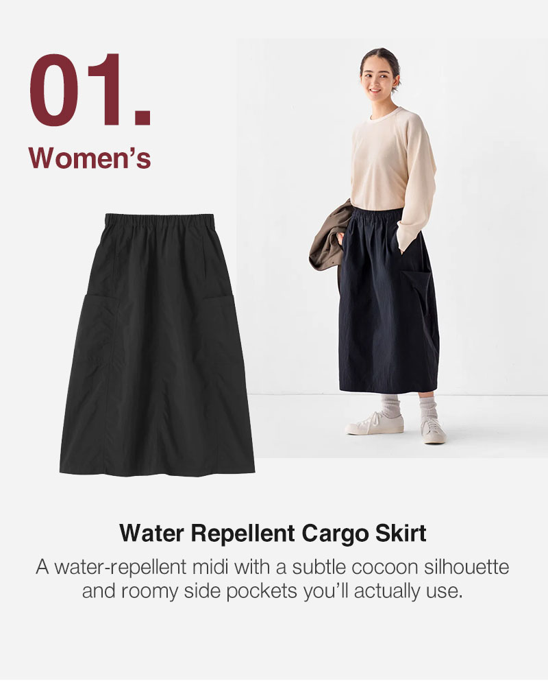 Shop Water Repellent Cargo Skirt