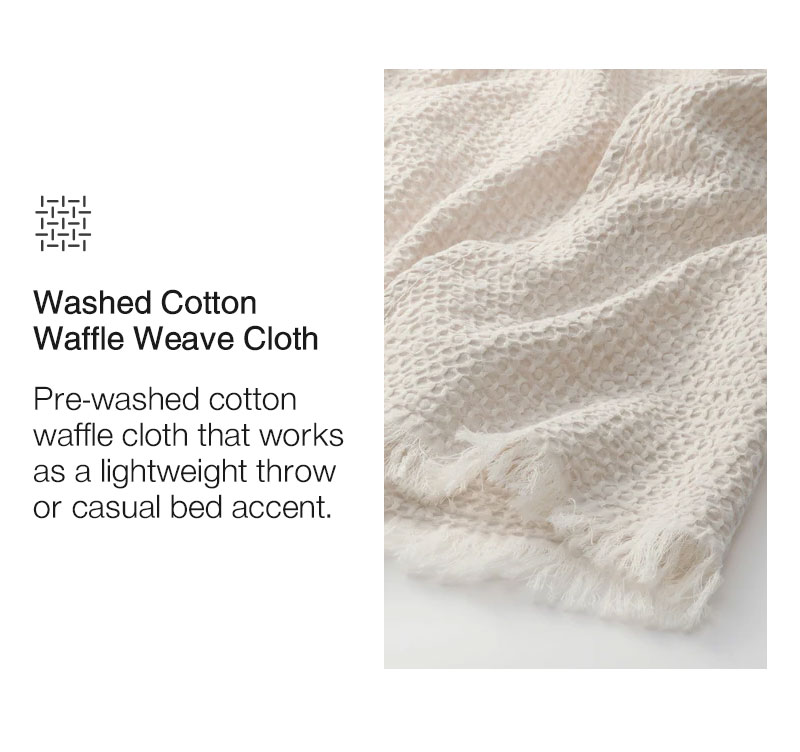 Shop Washed Cotton Waffle Weave Cloth